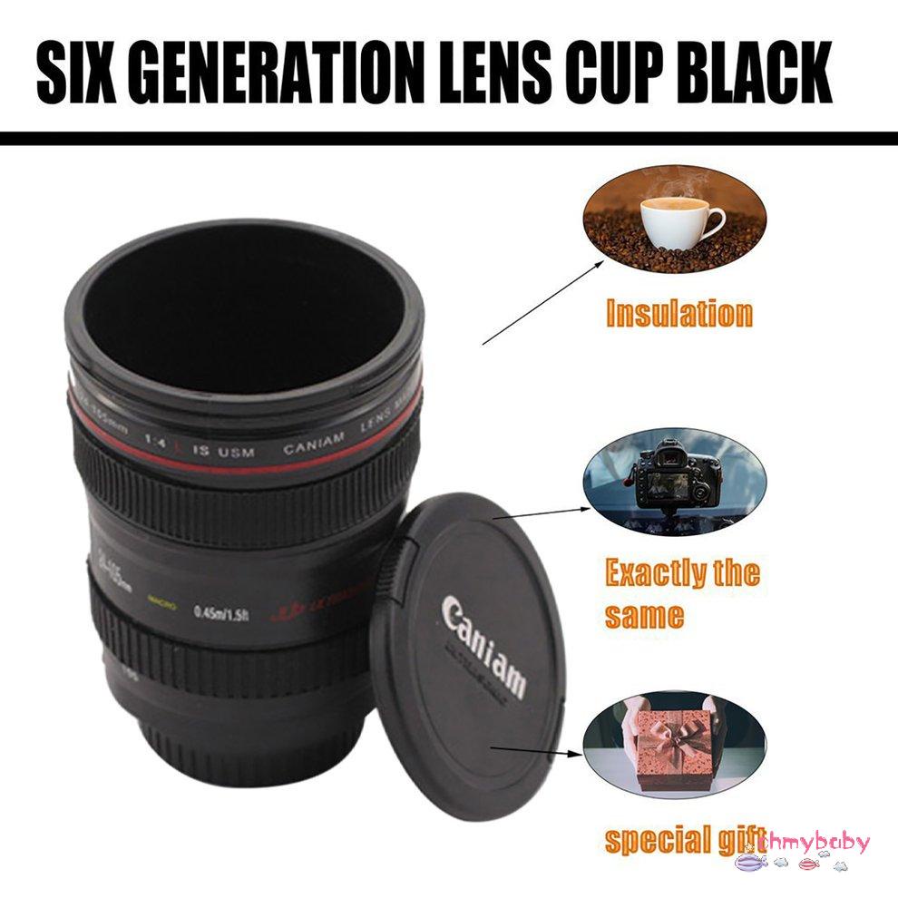 Bình chân không Du lịch Cốc cà phê Cốc nước Trà ống kính Máy ảnh Cốc có nắp đậy [8/24]