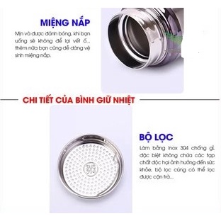 Bình giữ nhiệt, bình nước giữ nhiệt Inox Vacuum 1000ml - Chai nước inox 304 cao cấp