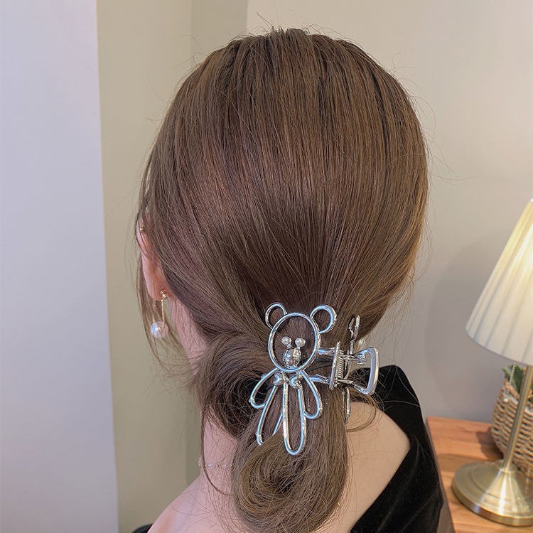 Kẹp tóc cỡ lớn hình đầu gấu thời trang mùa hè cho nữ