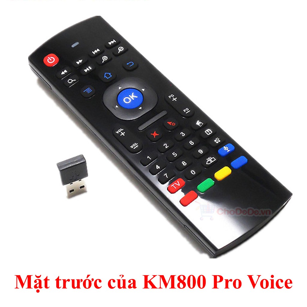 Chuột bay bàn phím KM800 Pro Voice có micro điều khiển tìm kiếm giọng nói MX3 Pro Voice trên Android Box