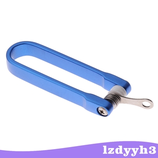 [Lzdyyh3] Hợp Kim Nhôm Hình Chữ U Móc Khóa Thư Mục Khóa Kẹp Màu Xám