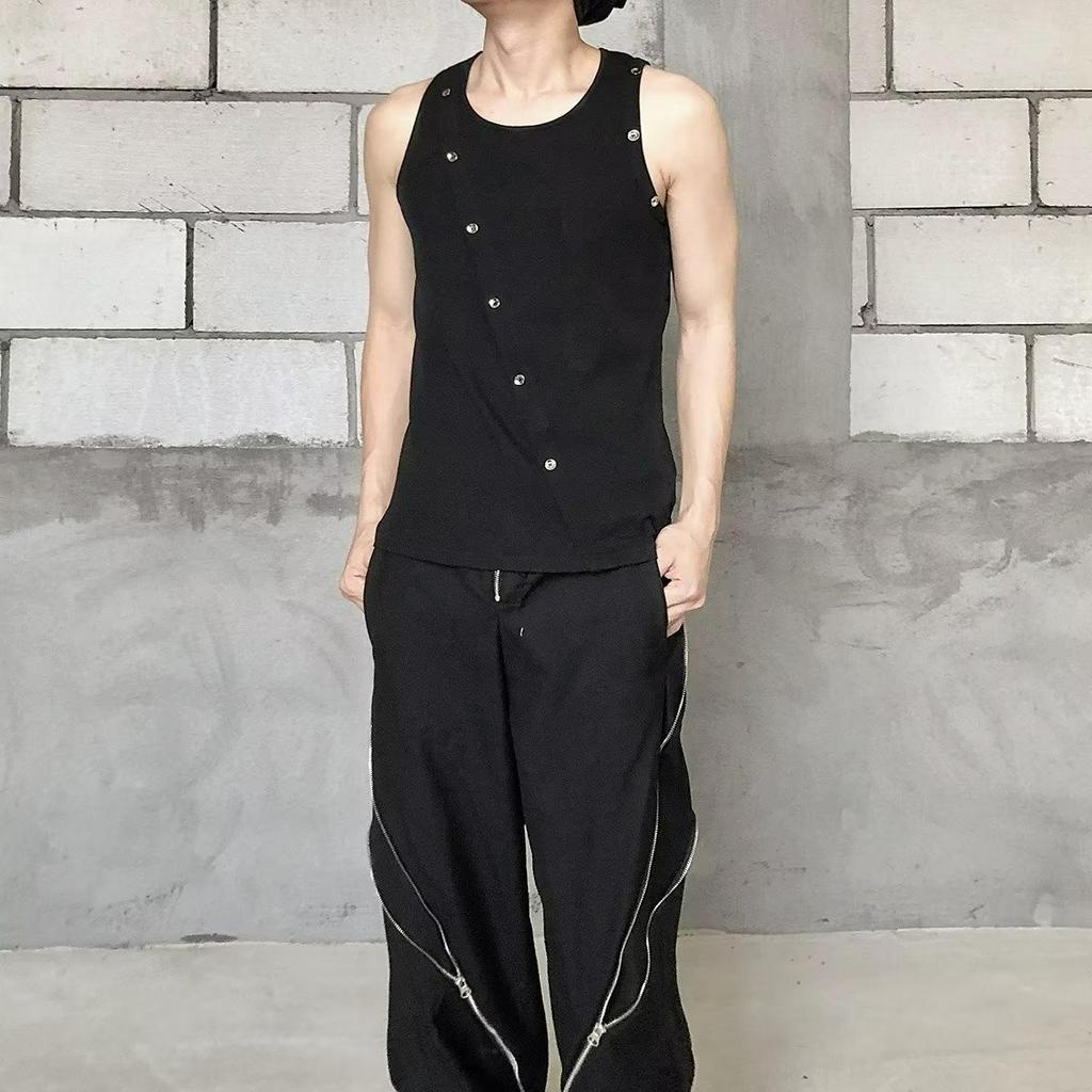 Áo Thun Ba Lỗ Cổ Tròn Mỏng Thời Trang Mùa Hè Dành Cho Nam M-2XL 2 Màu Lựa Chọn