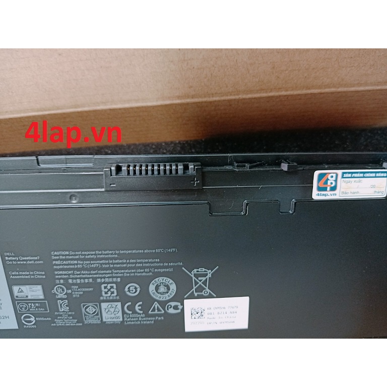 Thay Pin laptop Dell Latitude E7240 E7250 Original 52Wh VFV59