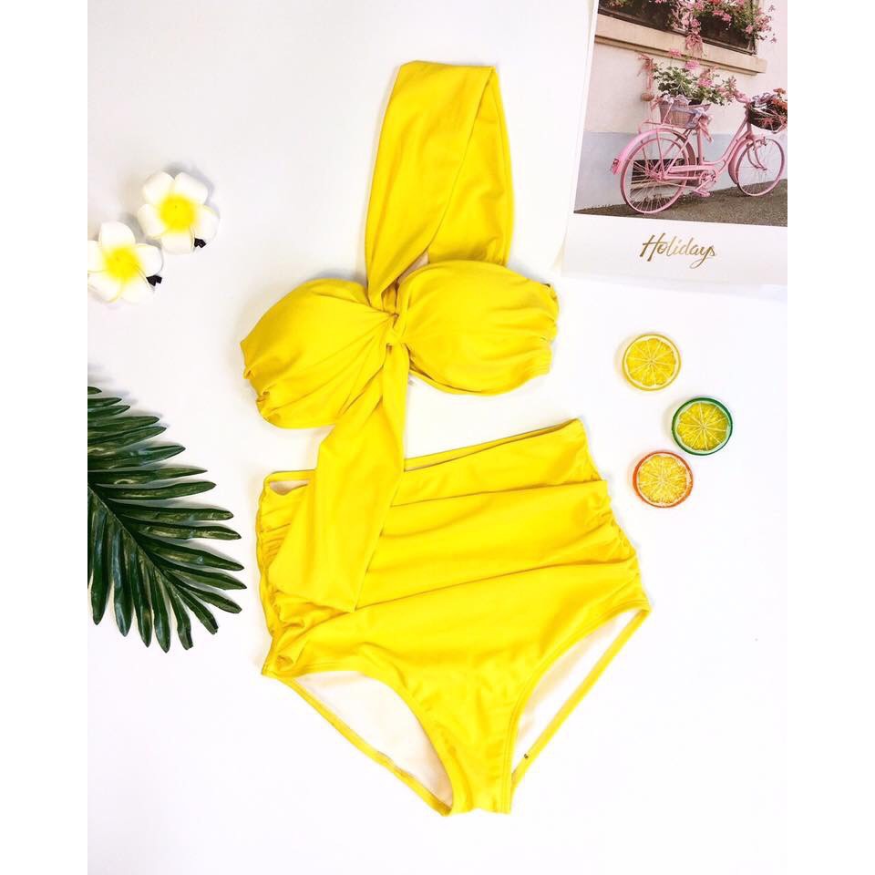 Bikini gọng xoắn ngực phối nơ sang trọng (phổ thông màu) EVA shop