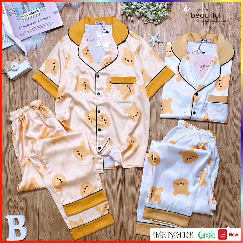 Đồ Ngủ Nữ – Bộ Ngủ Pijama Nữ Lụa Latin Cao Cấp - Tay Ngắn Quần Dài - Hoạt Hình | Hân Fashion | Ship Nhanh 2h | BigBuy360 - bigbuy360.vn