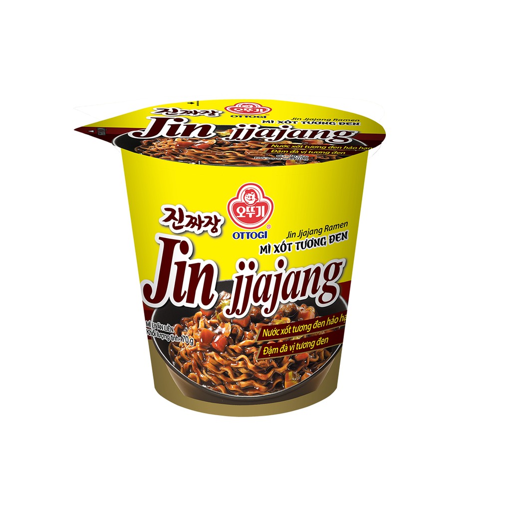 Mì Ly Jin jjajang xốt tương đen Ottogi 70g