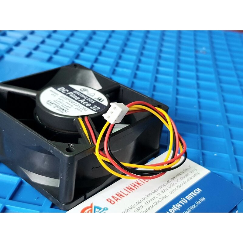 Quạt Santo Denki 109P0812S201 12V 0,29A kích thước 80x80x32mm