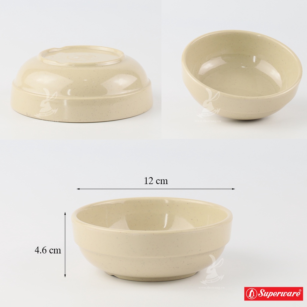 Chén Cơm Màu Nâu Melamine Srithai Superware Thái Lan Cao Cấp