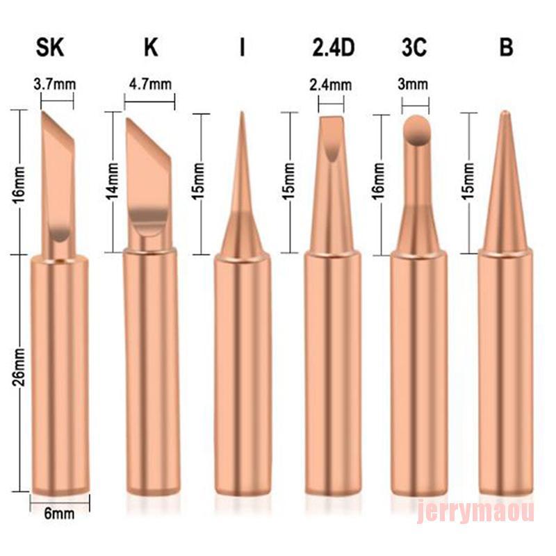 Set 5 / 6 Đầu Hàn 900M-T Bằng Đồng Nguyên Chất Không Chì