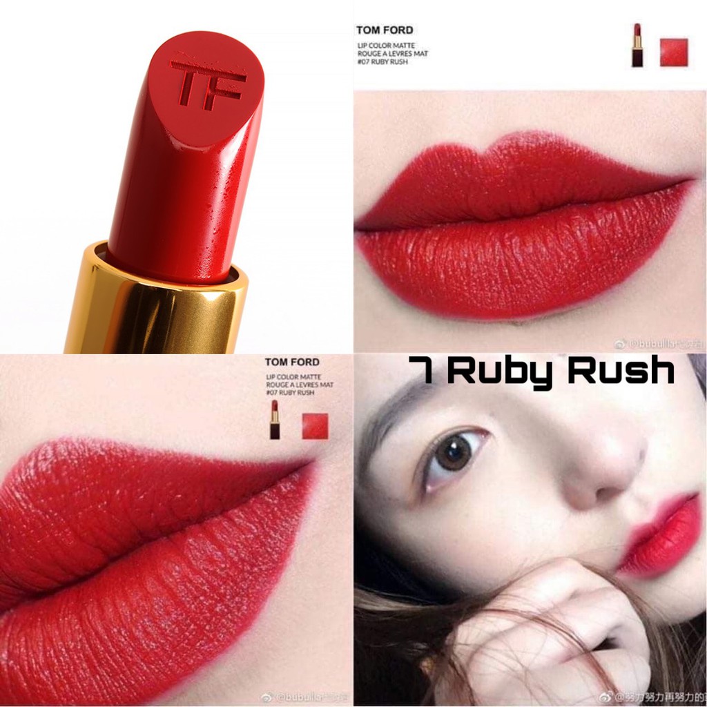 Son Tomford Lip Color Matte, Tomford Lipstick Ruby Rush 07 Vỏ Đen Hàng Chính Hãng Có Bill | BigBuy360 - bigbuy360.vn