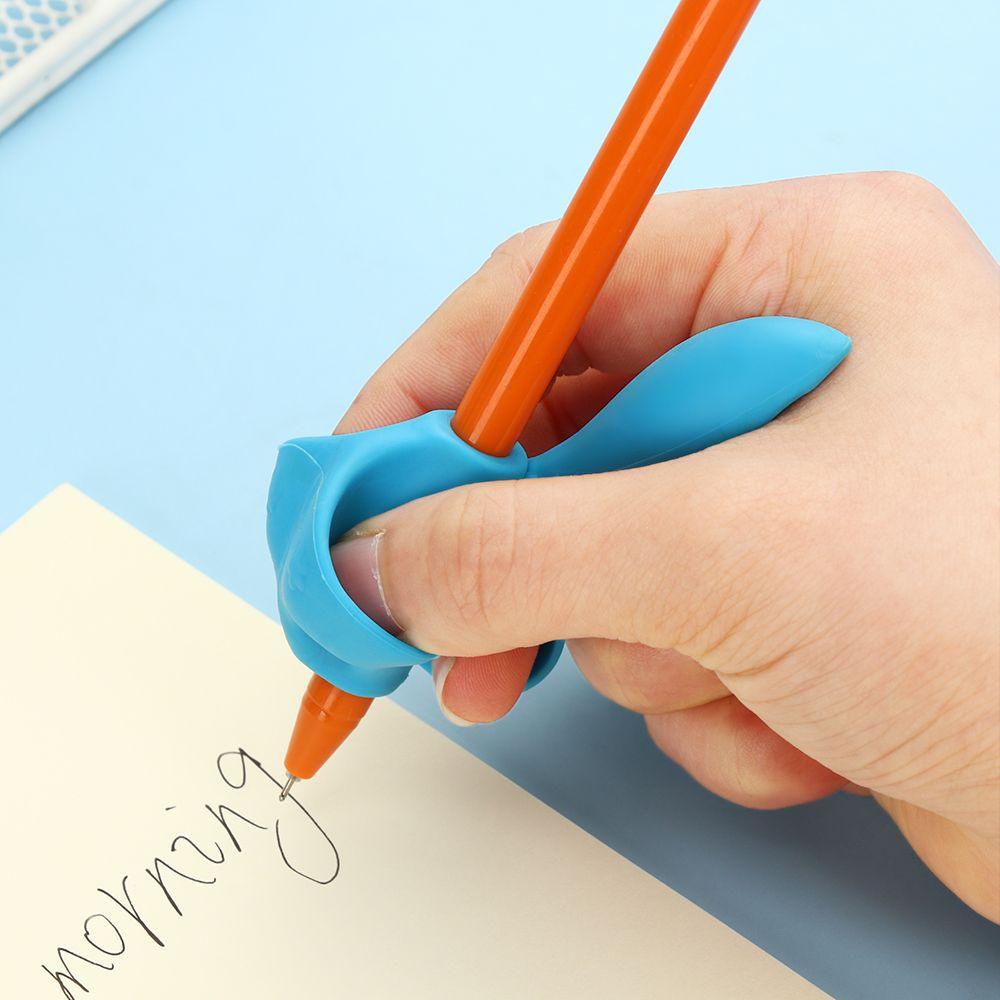 Tay Cầm Bút Chì Silicone Màu Cầu Vồng Giúp Bé Tập Viết