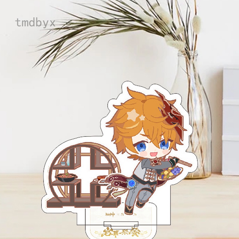 Mô hình đứng trang trí để bàn hình nhân vật Diluc Venti Klee Zhongli trong Genshin bằng acrylic