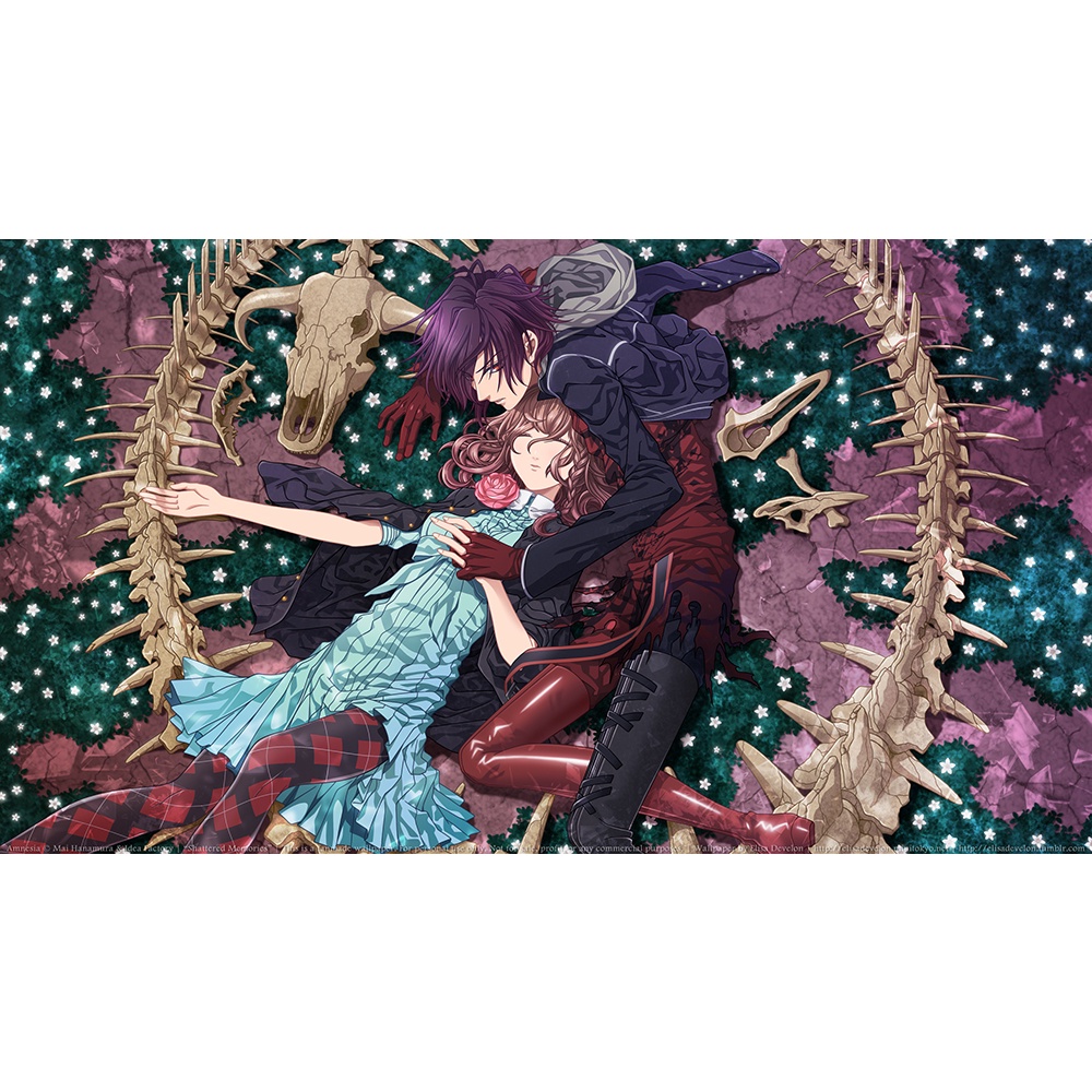 Poster A2, A3, A4 dán tường Anime, decal trang trí có keo AMNESIA - Mẫu 2