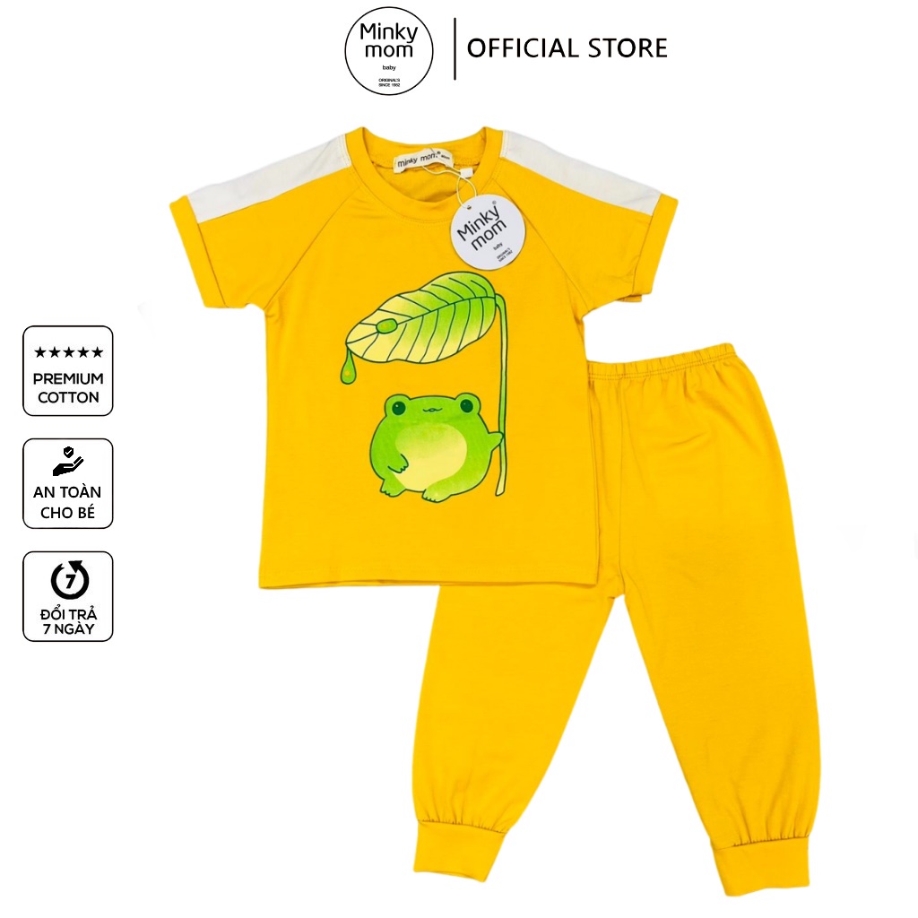 Bộ quần áo trẻ em Minky mom chất cotton cao cấp quần dài cho bé trai bé gái - 1072