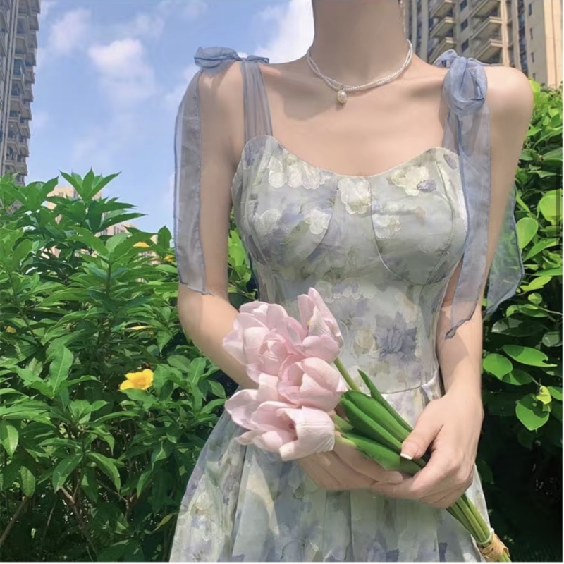 Đầm Maxi In Hoa Gợi Cảm Hợp Thời Trang