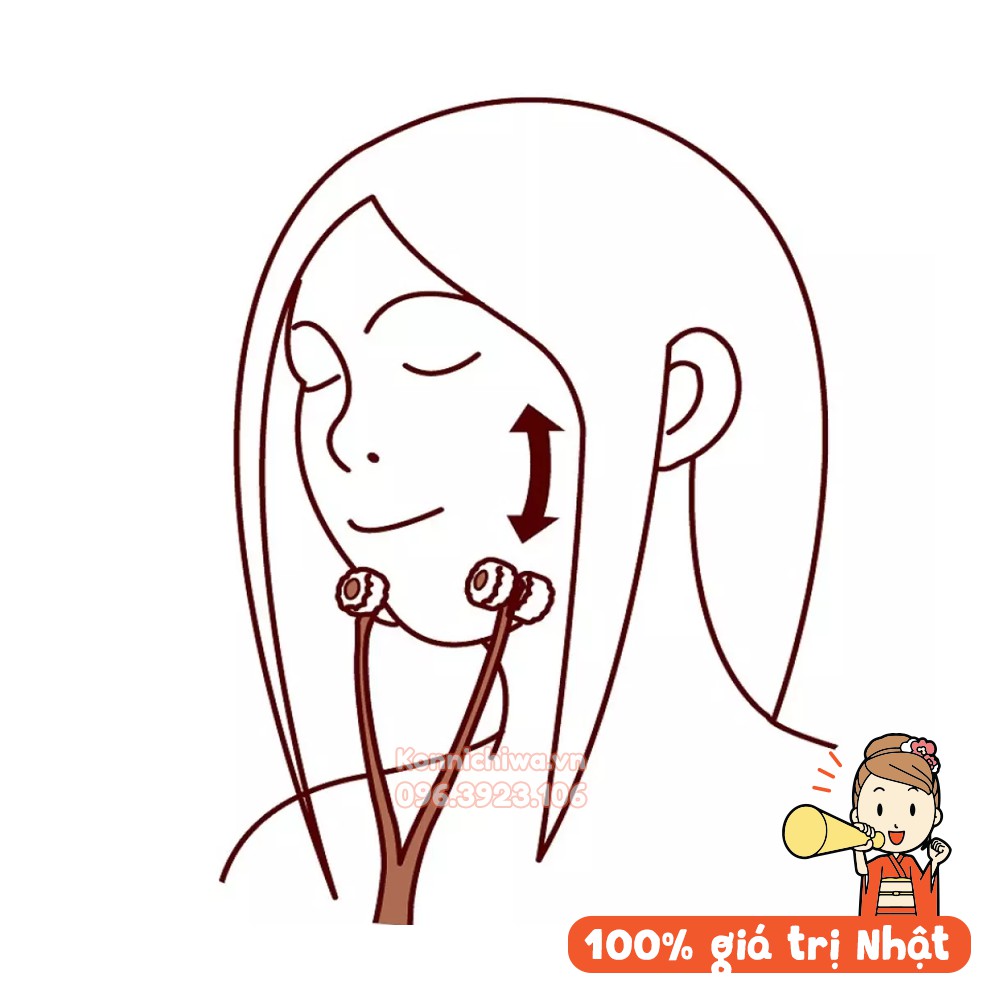 |Hàng Nhật chính hãng| Cây/ Dụng Cụ lăn massage/mát xa mặt/face thúc đẩy lưu thông máu, thon gọn mặt, mặt Vline | BigBuy360 - bigbuy360.vn