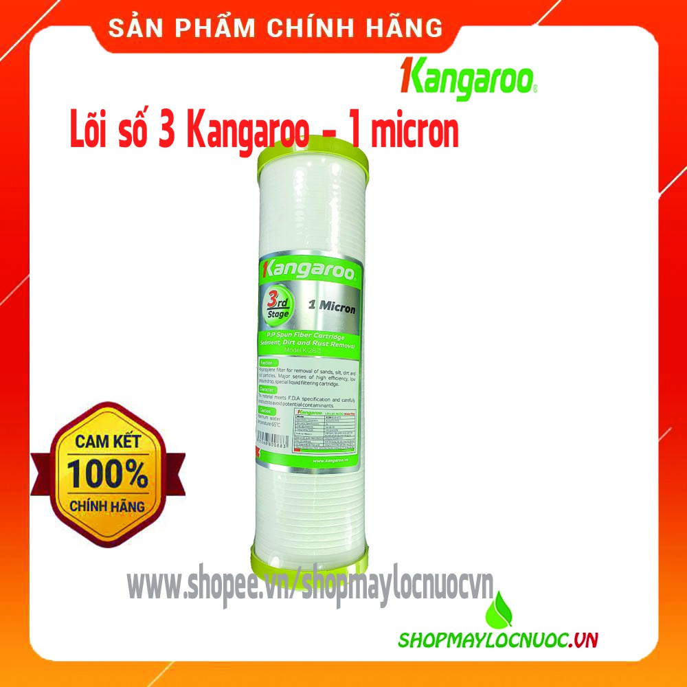 Lõi lọc nước Kangaroo số 3 -  PP 1 micron - Phụ kiện máy lọc nước Kangaroo – ShopMayLocNuocVN