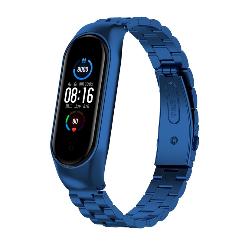 Dây Đeo Thay Thế Bằng Thép Không Gỉ Cho Xiaomi Mi Band 6 Mi Band 5