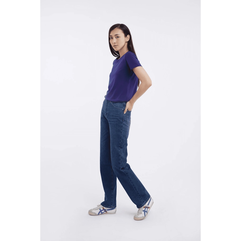 TheBlueTshirt - Áo Thun Tay Ngắn Nữ Màu Xanh Dương Đậm/Navy - Hero T - Midnight Blue