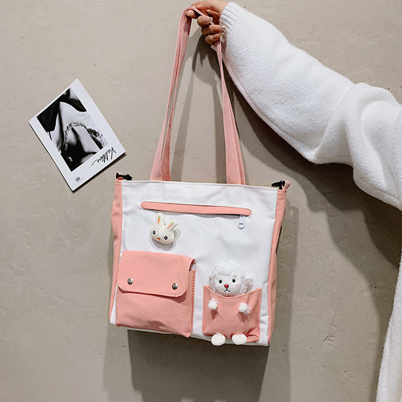 Túi xách nữ cỡ lớn bằng vải canvas thiết kế đơn giản thời trang