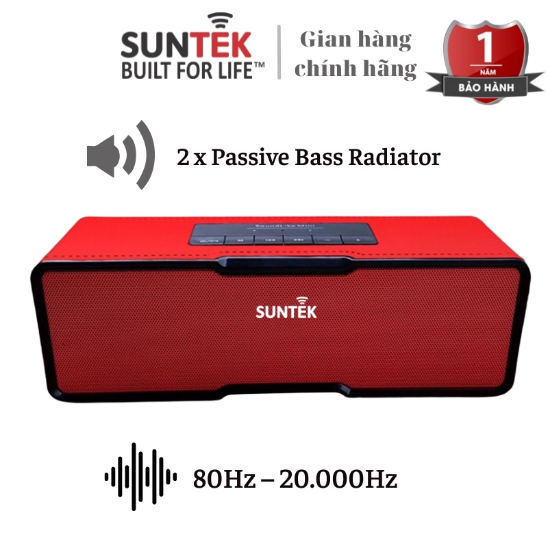 [Mã ELHACE giảm 4% đơn 300K] Loa Bluetooth SUNTEK S2036 - Loa Đôi + 2 x Passive Bass Radiator