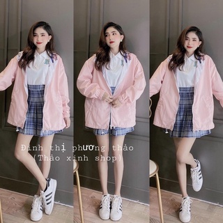 ➰Áo Khoác Dù 2 Mặt In Hình Gấu