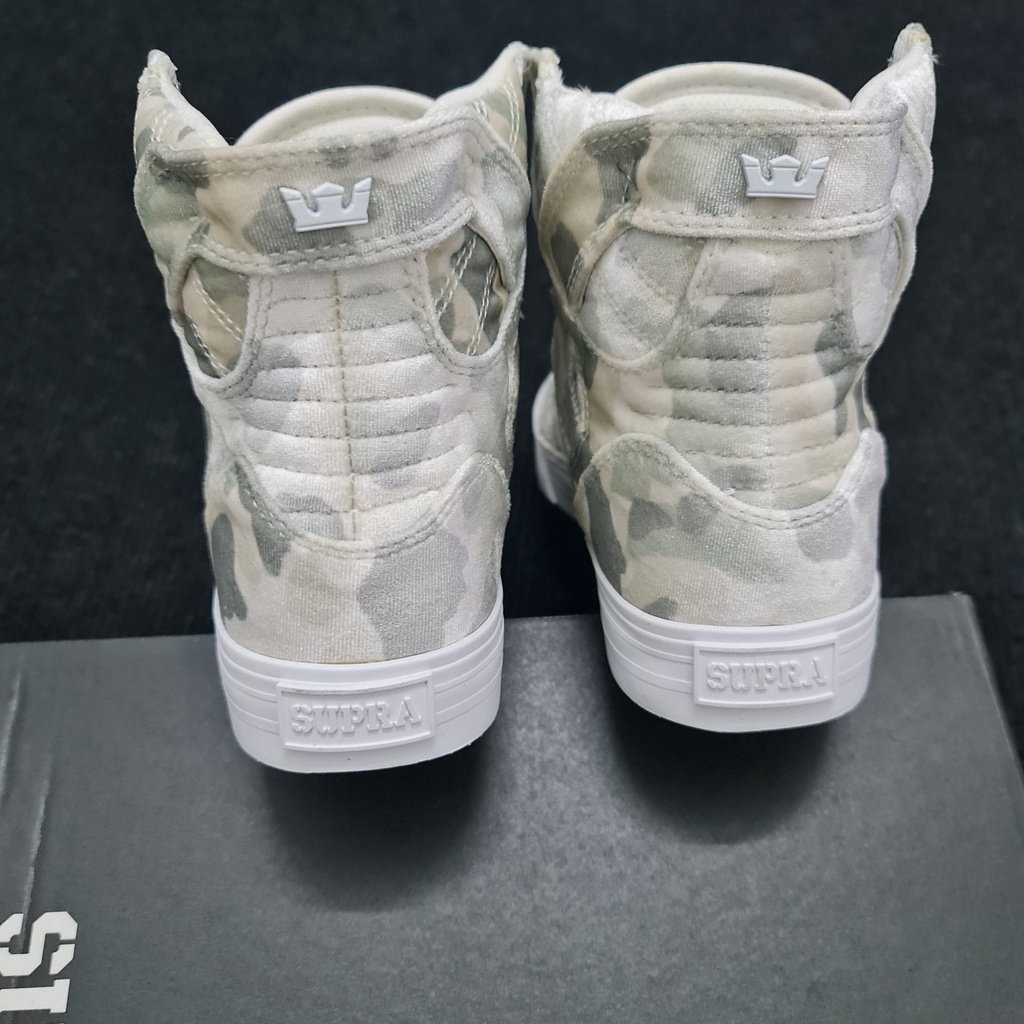 Giày Supra chính hãng cổ cao camo dành cho nữ