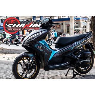 Tem Trùm Air Blade Đen CHỉ Xanh