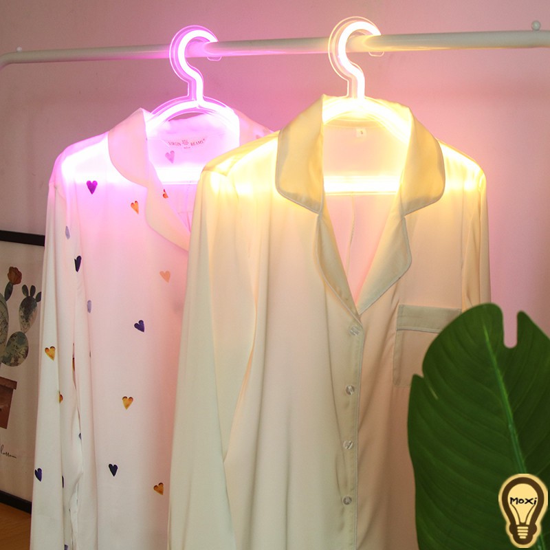 [SIZE LỚN USB -TẶNG Miếng dàn tường] Đèn LED chữ bảng NEON trong suốt  DECOR , trang trí phòng ngủ MOXI.