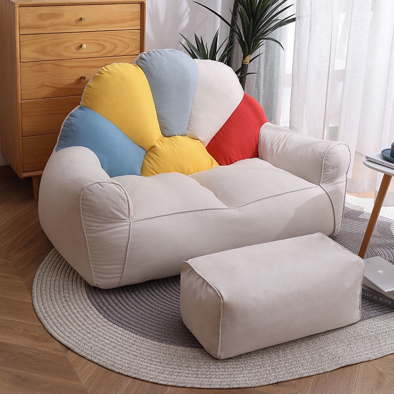 Ghế sofa lười tatami bean bag phòng ngủ ♗Ghế sofa lười tatami căn hộ nhỏ phòng ngủ phòng ngủ tập thể net màu đỏ giường đ