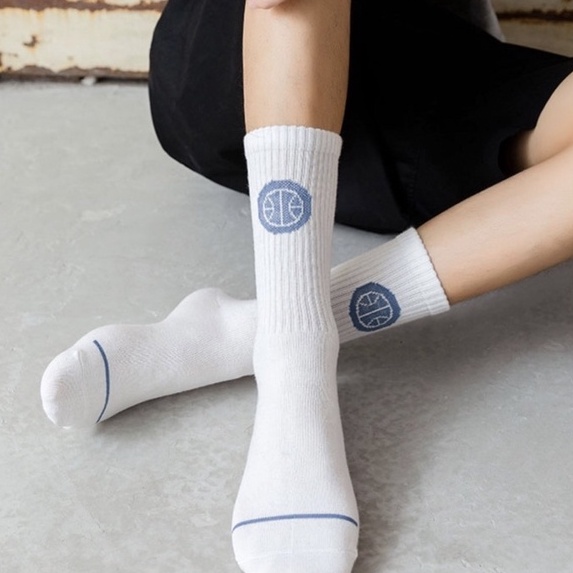 Tất nam nữ cổ cao nhiều màu sắc phong cách thể thao, tất vớ unisex cá tính