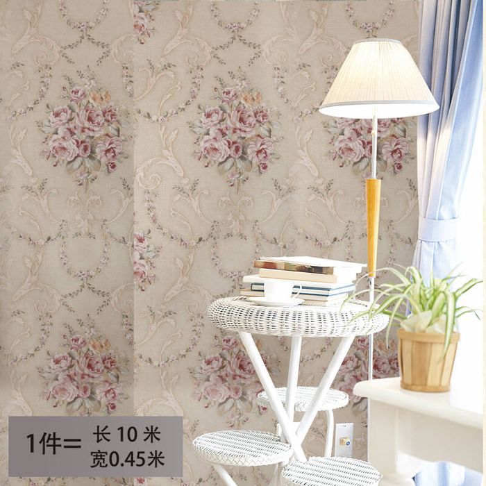 Giấy Dán Tường Họa Tiết Hoa Lá Vàng 45cm X 10mtr