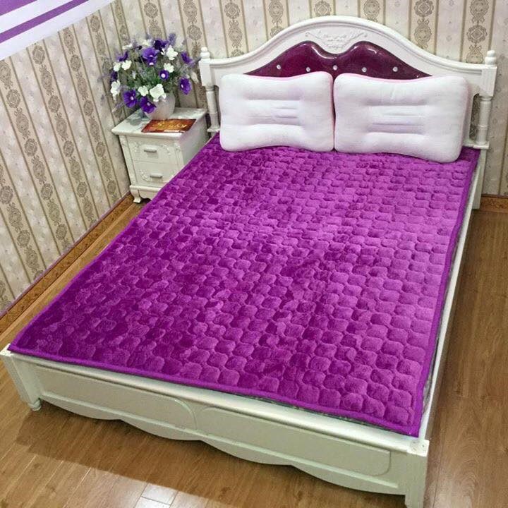 Thảm trải giường, sập mặt nhung mềm mại loại 1,6x2m và 1,8x2m