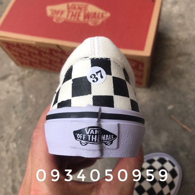 (Full box, tag + Ảnh thật) GIÀY SLIP-ON CHECKERBOARD