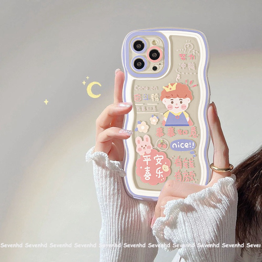 Ốp Điện Thoại Mềm Họa Tiết Cậu Bé May Mắn Cho iPhone 13 12 11 Pro Max Xs Max Xr X 7 8 6 6s Plus