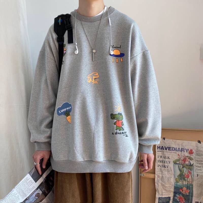 Áo Sweater in hình khủng long chất nỉ hot hit Nam Nữ
