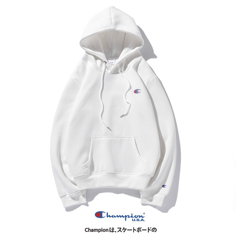Áo Hoodie Champion Vải Nhung Thêu Chữ Thời Trang Cổ Điển Năng Động