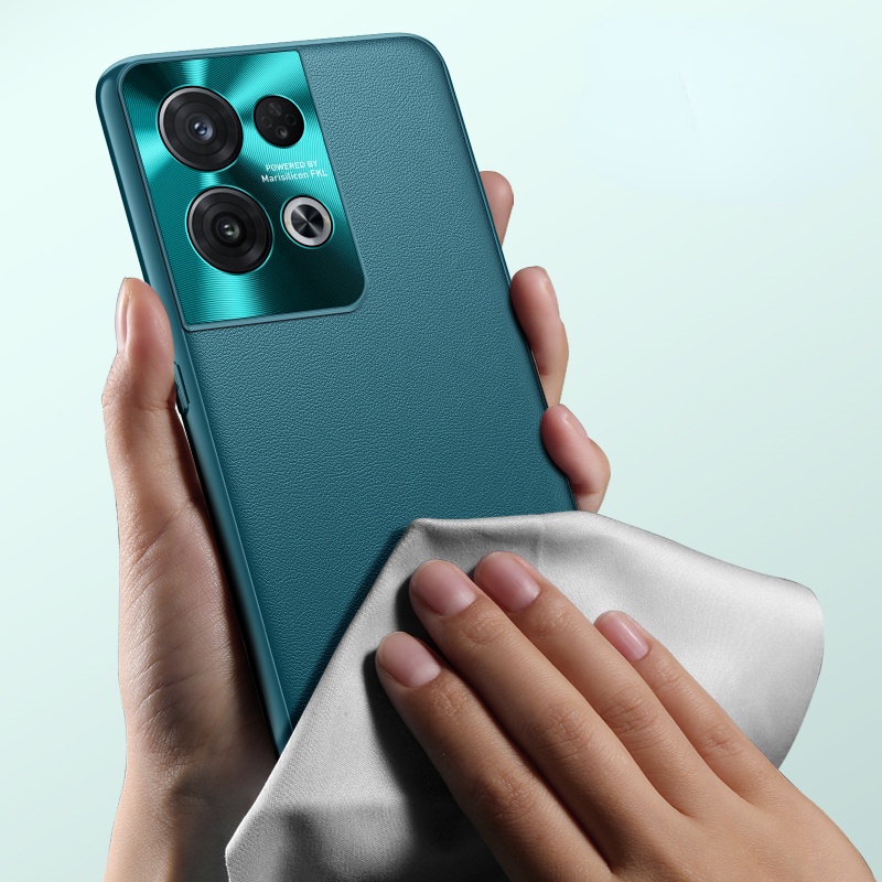 Ốp Điện Thoại Da Có Khung Bảo Vệ Camera Bằng Kim Loại Cho Oppo Reno8 Pro 5G Reno 8 Pro Plus Reno 8