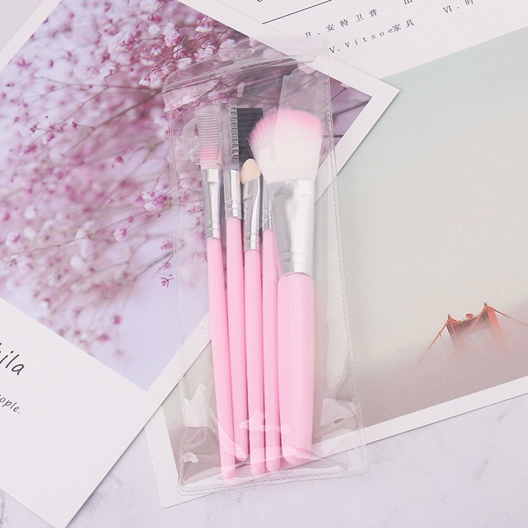 Bộ Cọ Trang Điểm 5 Cây Hồng Nhỏ Gọn Tiện Lợi - Siêu Mịn - Dụng Cụ Trang Điểm Cá Nhân Chuyên Nghiệp– O2O Shop
