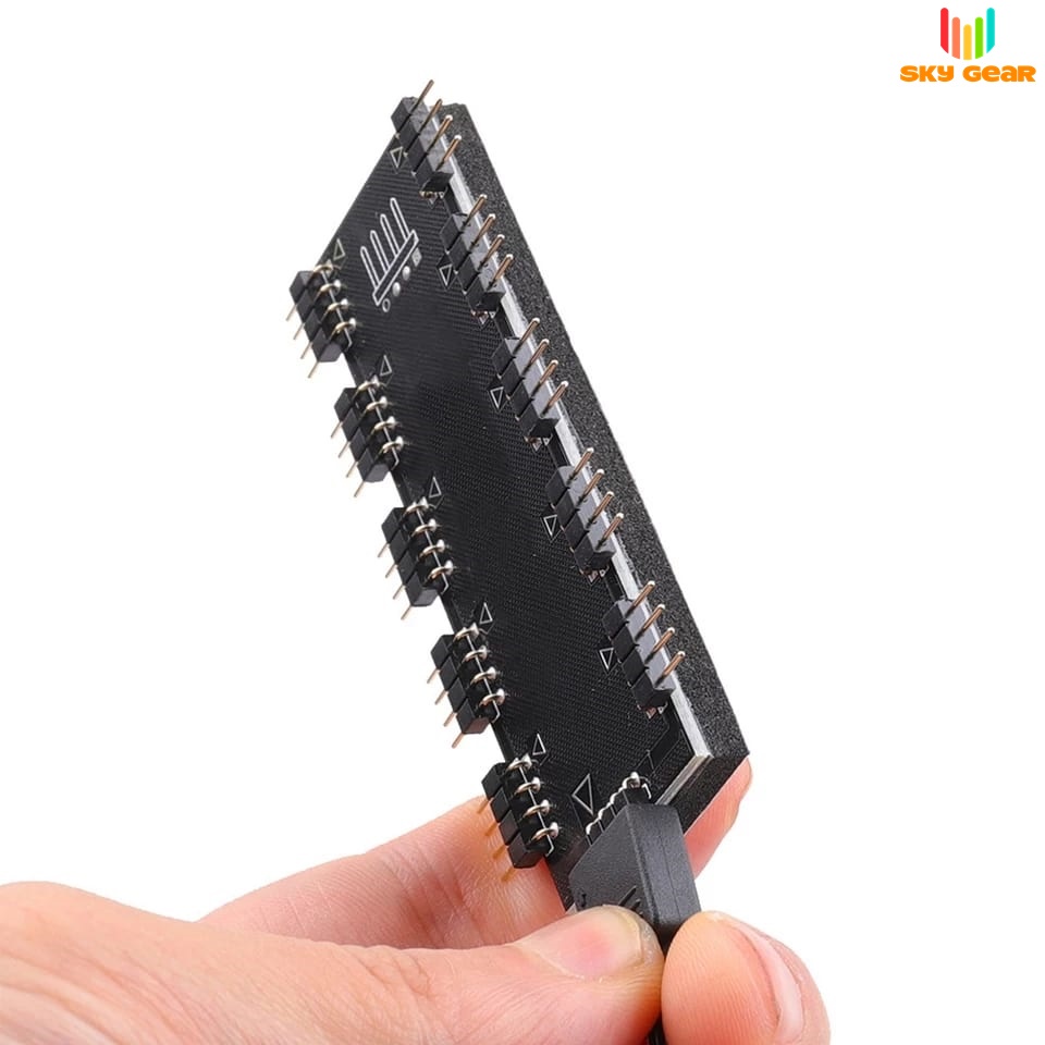 Hub chia cổng led 5v 3pin - 12v 4pin OEM