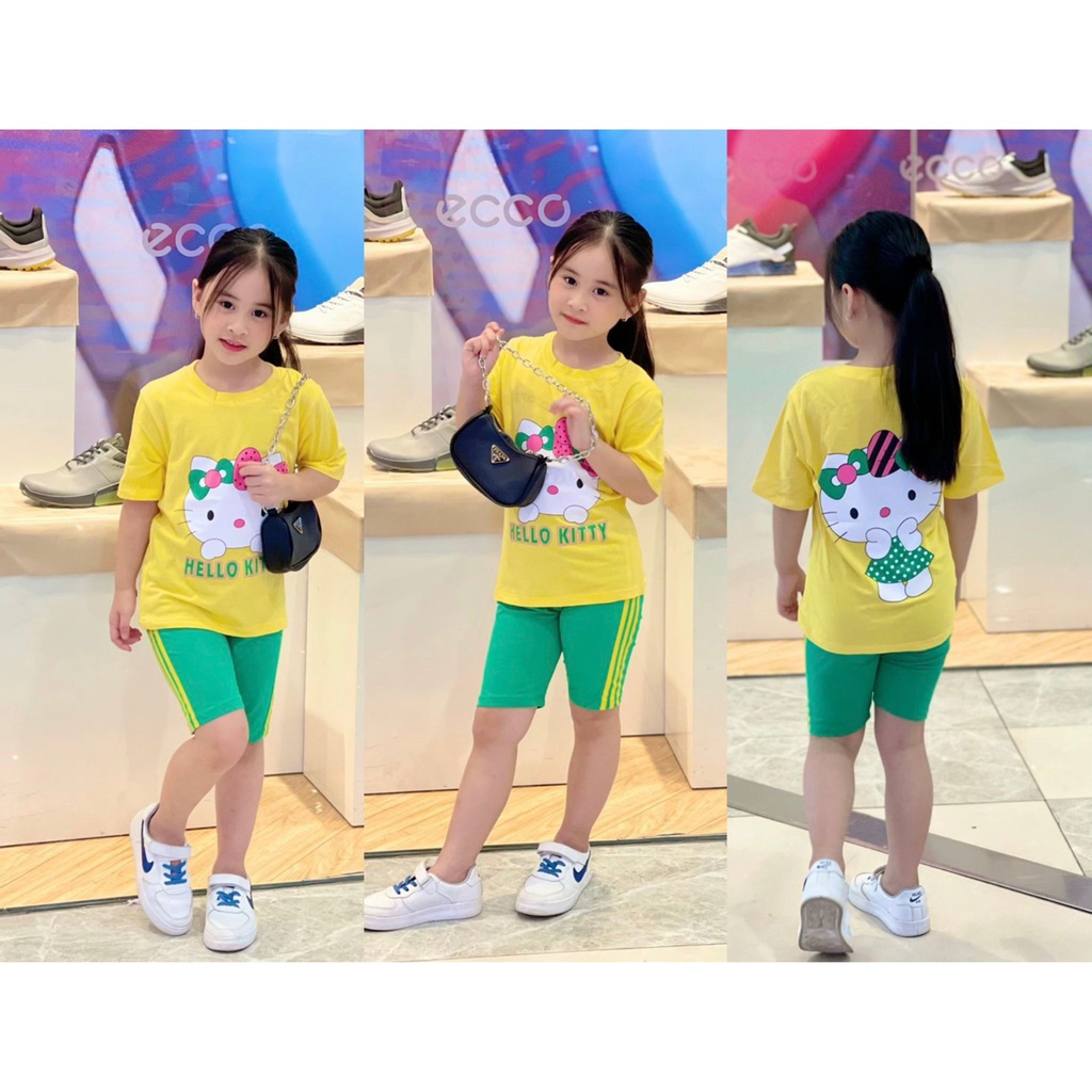 Đồ bộ bé gái quần lửng thun cotton NGHĨA BABY dành cho bé mặc nhà mùa hè