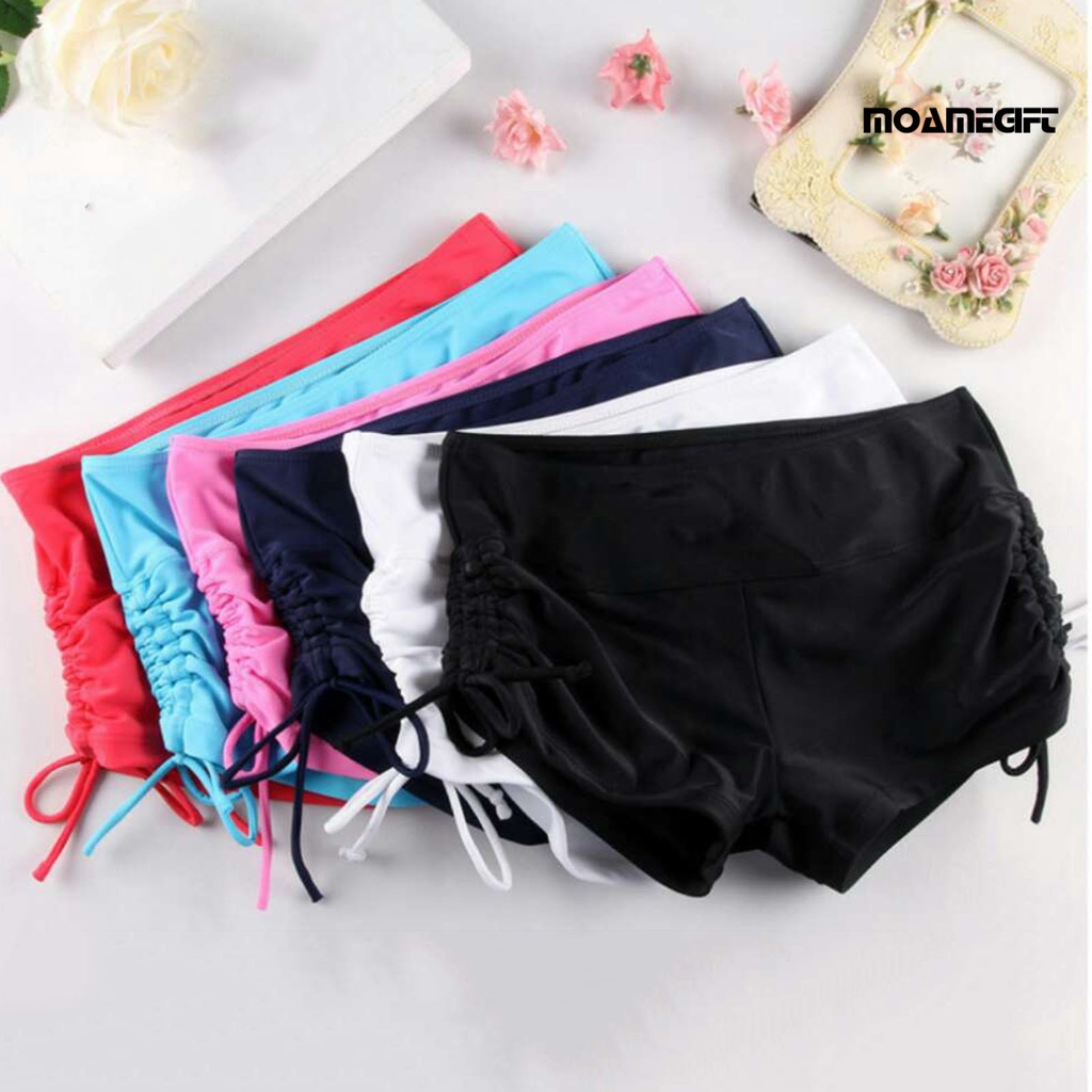 Quần Bơi Lưng Cao Dây Rút Bên Hông Co Giãn Tuyệt Vời Cho Nữ
