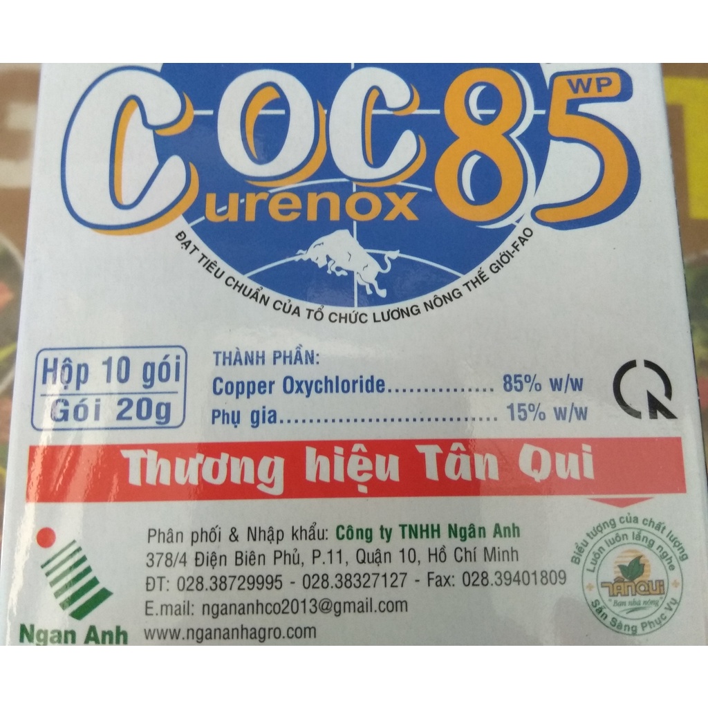 Coc85 (Gói 20g), thuốc trừ bệnh coc 85 WP Bảo vệ cây trồng