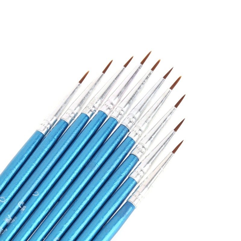 Set 10 Cọ Vẽ Màu Nước Sợi Nylon Chất Lượng Cao
