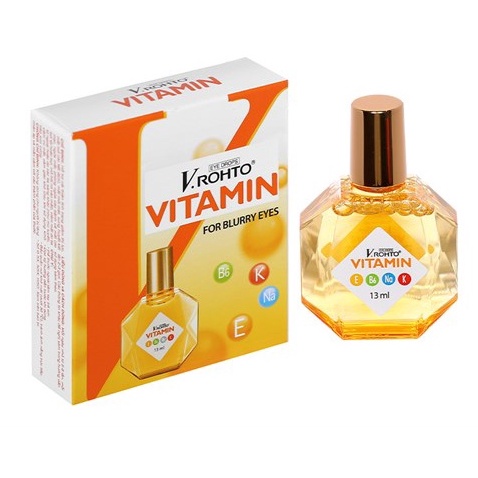 Nhỏ mắt V.ROHTO VITAMIN lọ 13ml - Hỗ trợ cải thiện tình trạng giảm thị lực, mắt mờ, mắt mỏi mệt