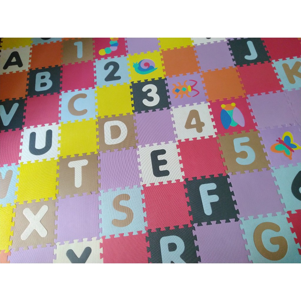 THẢM XỐP CHO BÉ- KHÔNG MÙI- chữ số (10 miếng, 0,6mx1,5m ) SMILE PUZZLE- TIÊU CHUÂN CHÂU ÂU