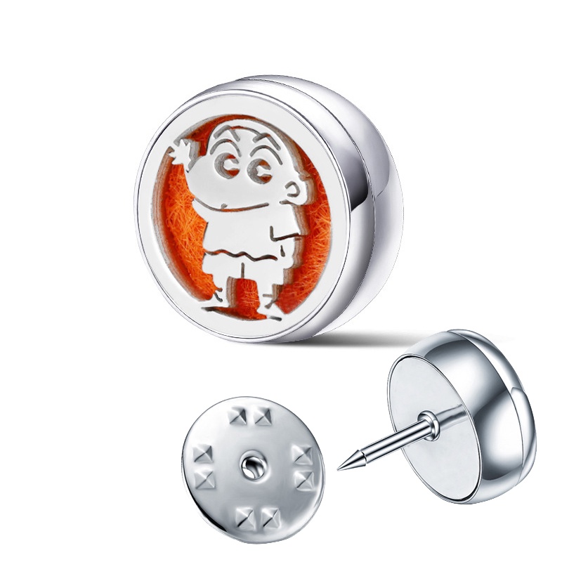 Khuy Măng Sét Khuếch Tán Tinh Dầu 12mm Bằng Thép Không Gỉ Kèm 1 Hộp 10 Miếng Đệm