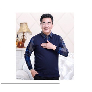 Áo Len Sơ Mi cho bố, cho ông ( ME166 )