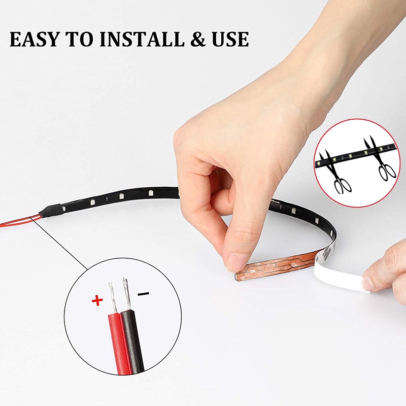 Dải Đèn Led Nhiều Màu Mềm Mại Linh Hoạt Trang Trí Xe Hơi / Xe Máy