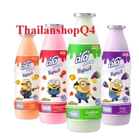 SỮA CHUA UỐNG DEEDO MINIONS THÁI LAN CHAI 300ML HSD 6/2023